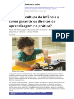 O Que e A Cultura Da Infancia e Como Garantir Os Direitos de Aprendizagem Na Praticapdf