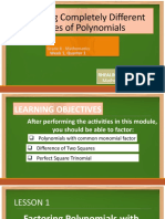 Factoring Completely Different Types of Polynomials: Rhealinda R. Blanquera