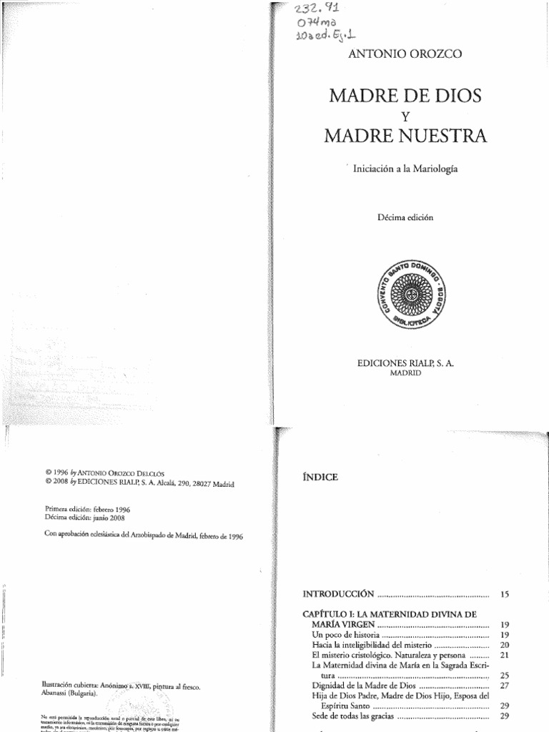 0 Madre de Dios y Madre Nuestra | PDF | María, madre de Jesús | Cristo ...