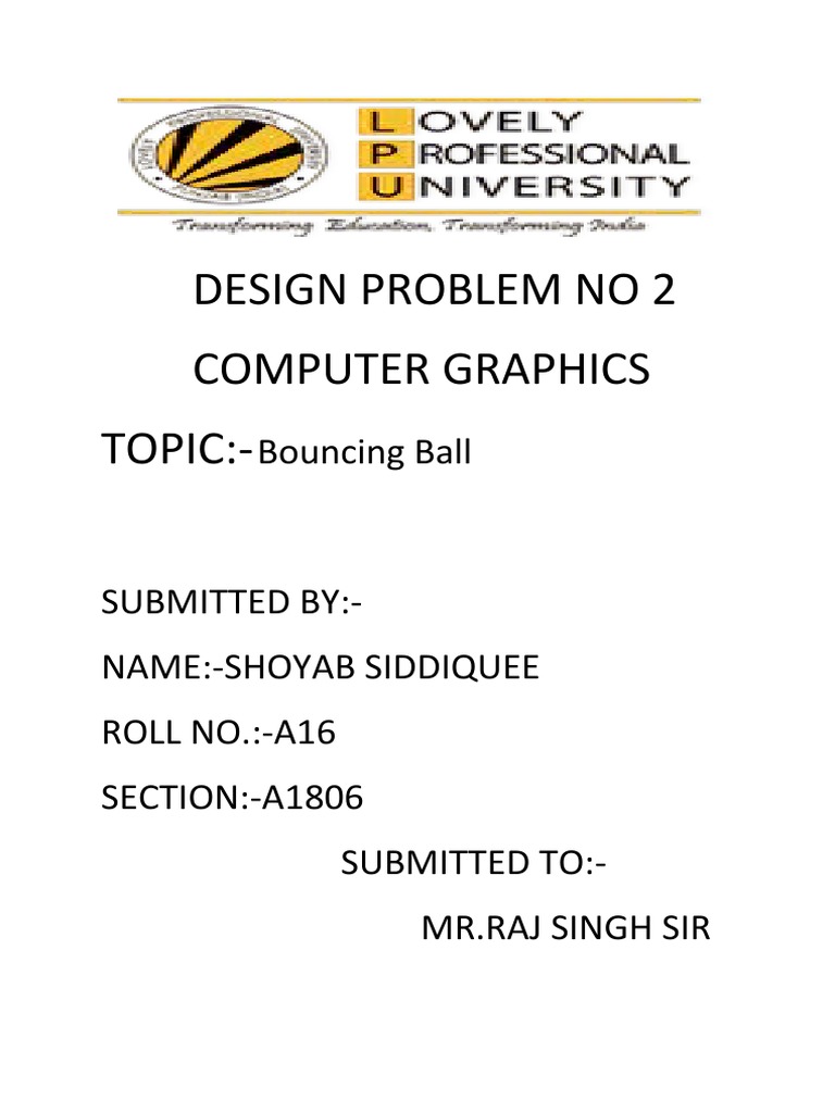 Bouncing Ball Simulation in C | PDF