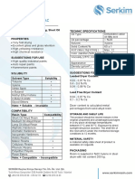 Technical data sheet for acrylic modified alkyd resin SERKYD DC29X60AC