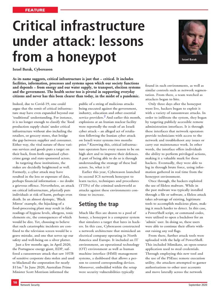 Cyber Attacks on Critical Infrastructure | PDF