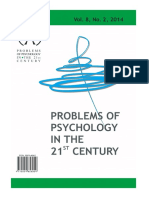 Problems of Psychology in The 21st Century, Vol. 8, No. 2, 2014