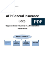 AFP General Insurance Corp.: Organizational Structure of Administration Department