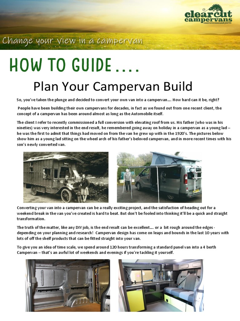 Plan Your Campervan Build: HOW TO Guide | PDF | Roof | Plywood