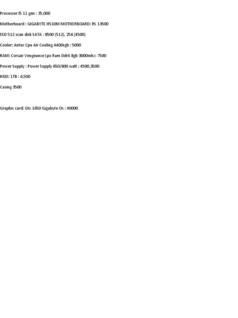 Comp Specification | PDF | Games & Activities | Computers