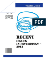 Problems of Psychology in The 21st Century, Vol. 4, 2012