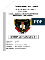 Idioma Extranjero Ii: Semester: Section: Promotion: Teacher: PNP Student