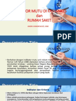 Indikator Mutu Di Fasyankes Dan Rs