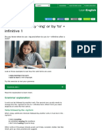 Verbs Followed by '-Ing' or by 'To' + Infinitive 1 - Grammar - Beginner To Pre-Intermediate - British Council