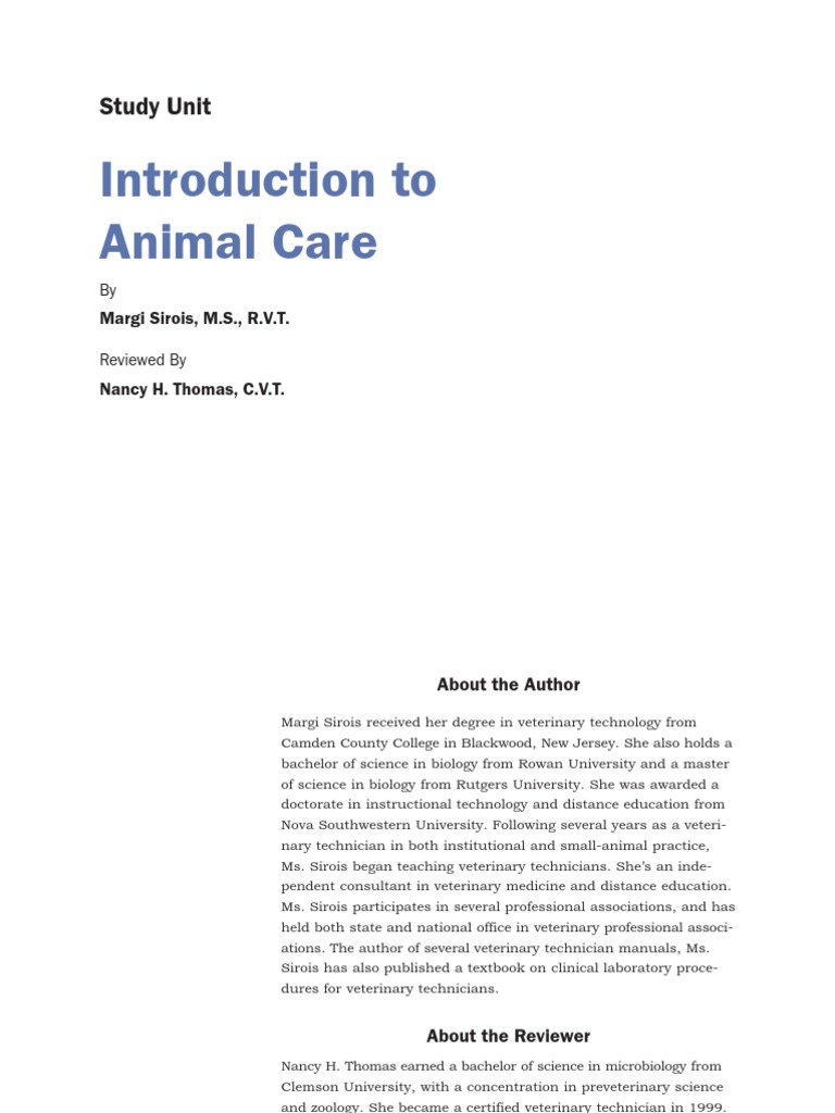 Animal Care (2021 - 03 - 03 15 - 11 - 26 UTC) | PDF | Occupational ...
