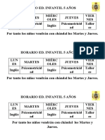 Horario 5 Años