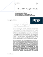 Module 005 - Descriptive Statistics