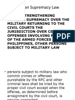 Civilian Supremacy Law Hazing and Other Related Laws