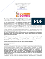 Franchise Disclosure Document Dunkin' Donuts Franchising Llc a Delaware ... ( Pdfdrive )