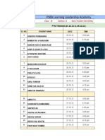 Class Xi D PTM Schedule