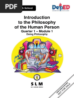 To The Philosophy of The Human Person: Quarter 1 - Module 1