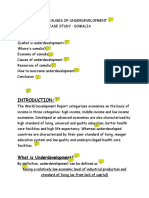 Ir Assignment - Causes of Underdevelopment