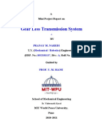 Gear Less Transmission System: A Mini Project Report On
