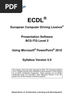 ECDL Presentation PowerPoint 2010