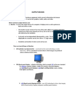 Information Sheet I - Output Devices