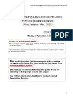 Guide To Importing Dogs and Cats Into Japan From Designated Regions (Final Revision: Mar., 2021)