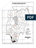 Map of Kaduna State Nigeria