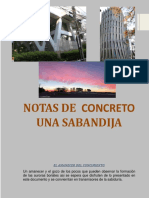 Notas de Concreto de Una Sabandija