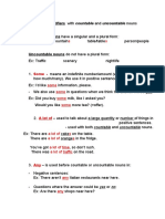 Quantifiers With Countable and Uncountable Nouns: Some