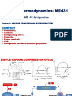 ME432 Unit4 Ch2-VAPOUR COMPRESSION REFRIGERATION