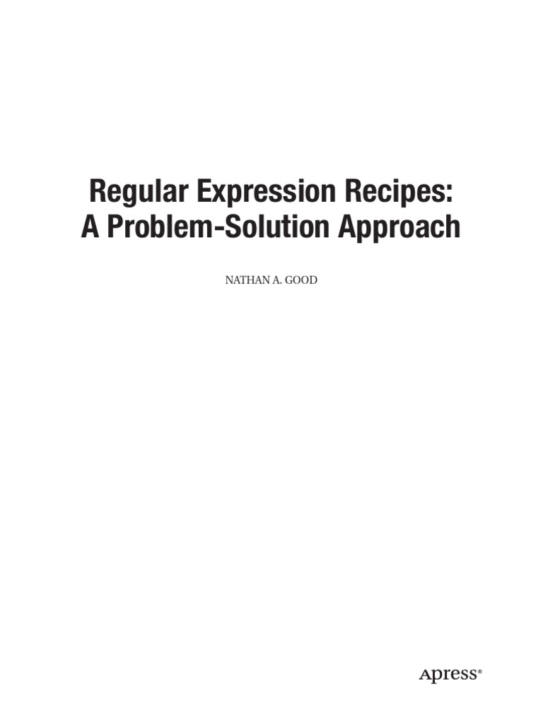 01-Regular Expression Recipes A Problem Solution Approach-1939 | PDF ...