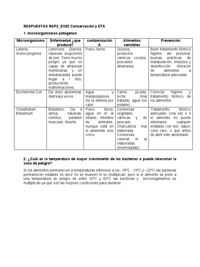 Microorganismos Patógenos en Alimentos | PDF | Alimentos | Carne