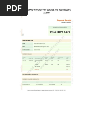 Registration paid Receipt