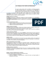 Contrato de Trabajo Por Tiempo Determinado Con Exclusividad Honduras