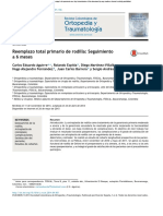 Ortopedia y Traumatología: Reemplazo Total Primario de Rodilla: Seguimiento A 6 Meses