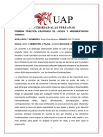 Primera Práctica Calificada de Logica y Argumentación Juridica