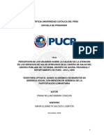 Calidad atención salud rural Puno