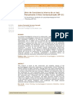 Construcción y Análisis de Consistencia Interna de Un Test Psicopedagógico: Pensamiento Crítico Contextualizado (EP-2C)