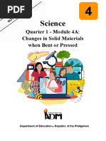SCIENCE 4 Q1 Module 2 Changes That Materials Undergo | PDF | Solid ...