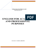 English For Academic and Professional Purposes: Southern de Oro Philippines College