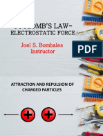 Coulomb'S Law-Coulomb'S Law-: Electrostatic Force Joel S. Bombales Instructor Electrostatic Force