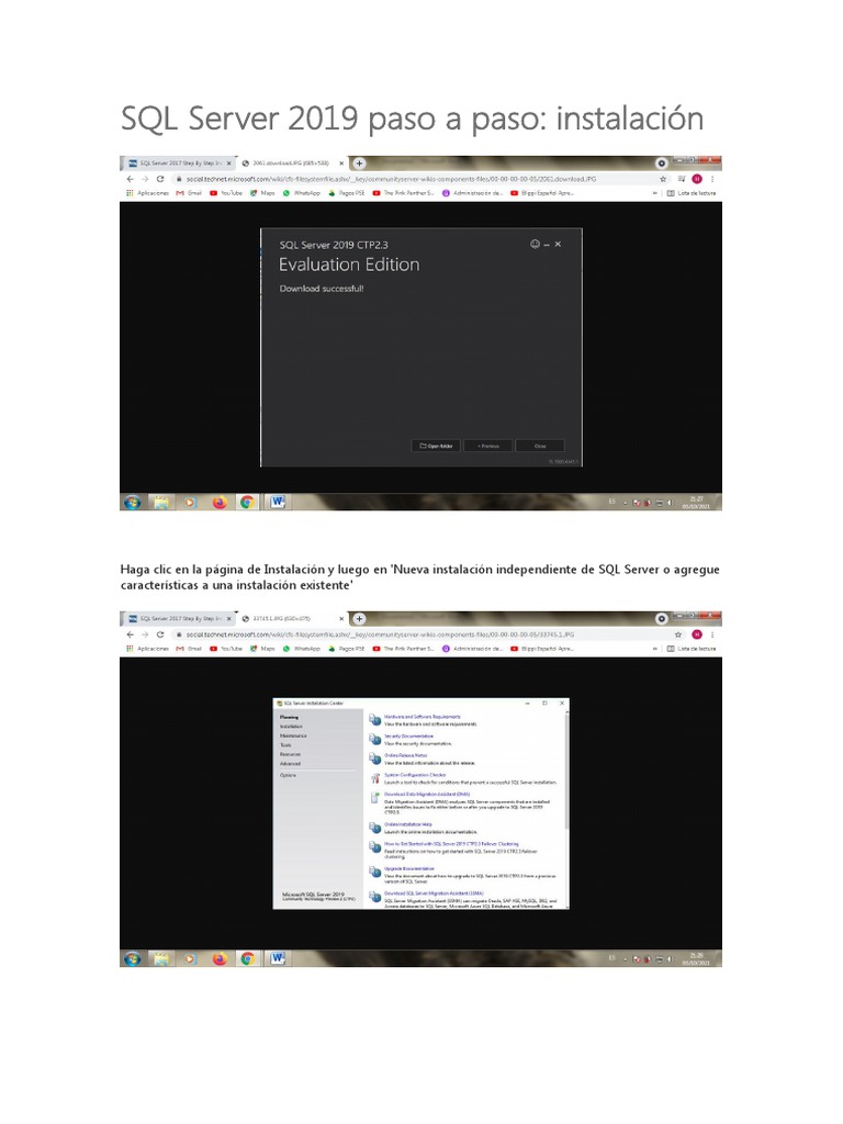 Guía de instalación SQL Server 2019 | PDF
