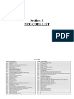 NCO Code List Download