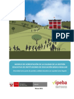 MODELO DE ACREDITACION PARA EDUCACION BÁSICA REGULAR (2011)