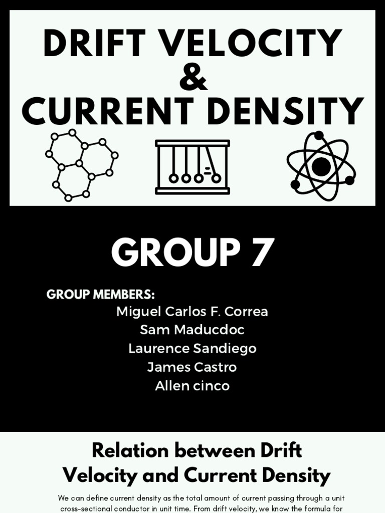 Group 7 Drift Velocity And Current Density Pdf