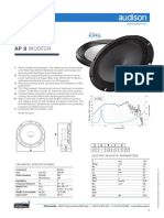 AUDISON Prima AP8 Tech Sheet