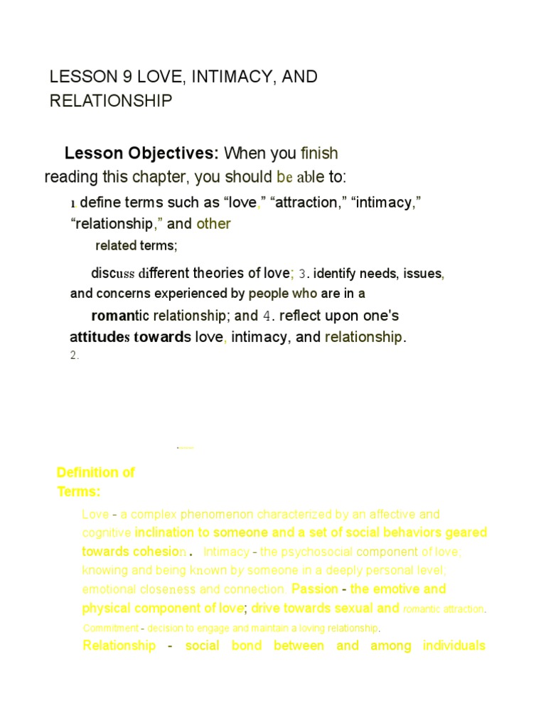 Understanding Love and Intimacy | PDF | Love | Emotions