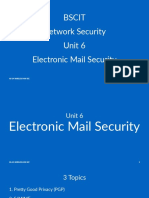 Bscit Network Security Unit 6 Electronic Mail Security: Ns-U4-Wireless-Nw-Sec