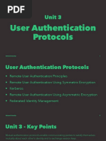 Unit 3: User Authentication Protocols