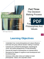 Part Three: The Decision Making Process Individual Factors: Moral Philosophies and Values